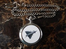 TYPHOON EUROFIGHTER CHROME POCKET WATCH WITH CHAIN