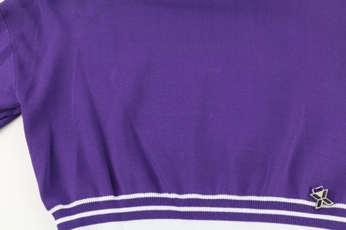 RICHMOND X Women Sweatshirt S Metal Detail Round Neck Violet And White Pullover - Picture 9 of 9