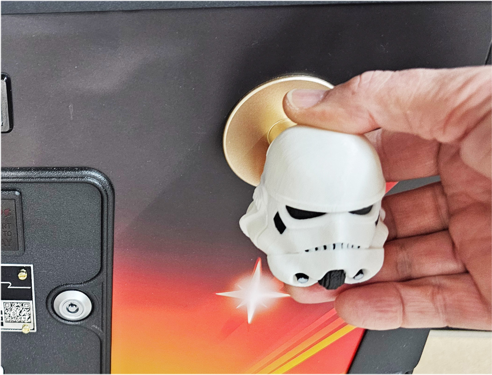 Storm Trooper Themed Plunger Cover for 1.5" plunger / AtGames Pinball Cabinet