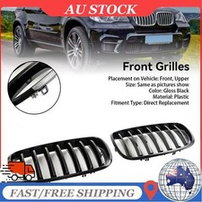 Front Bumper Kidney Grille Grill Fit BMW X5 E70 X6 E71 2007-2013 Gloss Black S8