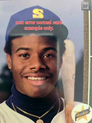 Misprint - 1989 Upper Deck #1 Ken Griffey Jr. Rookie. Ex + | eBay