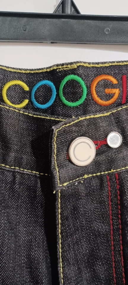 Jeans Vintage COOGI Bordados Hombres 38X34 Denim Hip Hop Y2K Patinador Sueltos Años 90 Foto 3 de 4