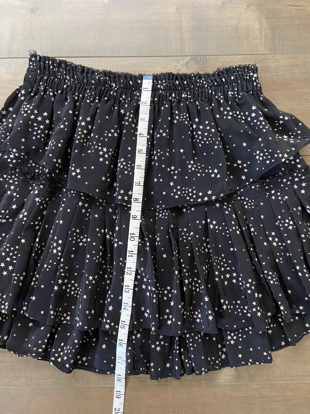 Medium - LoveShackFancy Ruffle Mini Skirt Black N… - image 9