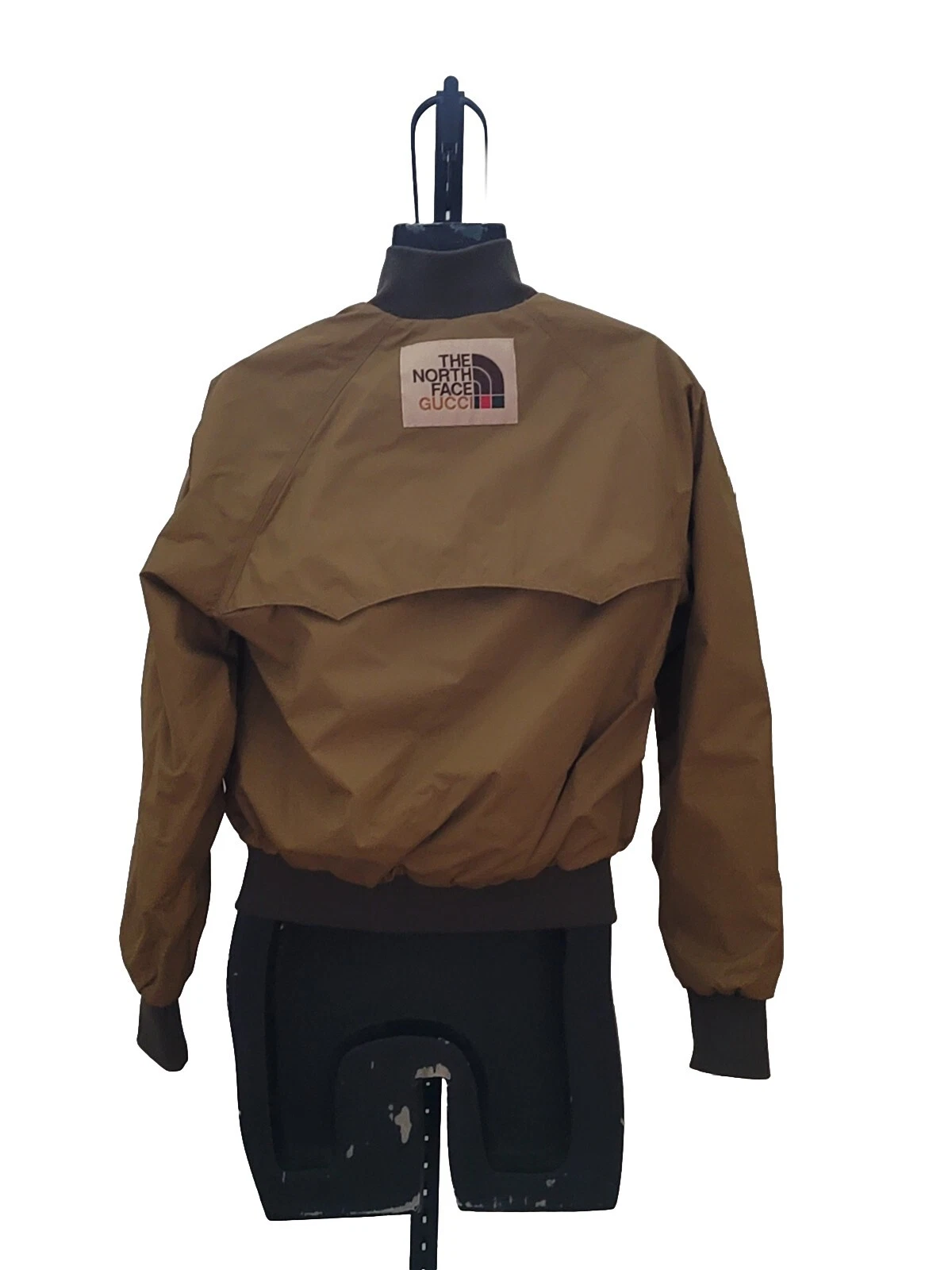 Gucci x North Face Bomber Giacca Tecnica Cachi Marrone Oliva S Small US 4 6 1 5K