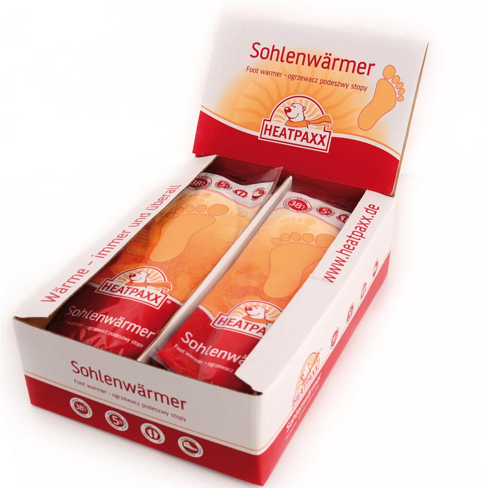 HeatPaxx Sohlenwärmer || Display a 30 Paar || Warme Einlegesohlen