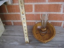 Vintage 5" x 8"  NUT SHAPE   Burwood Nut Bowl Nutcracker Pick Tool Set USA
