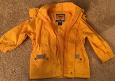 Gap Kids YELLOW Hooded Windbreaker Jacket w/Zipper  Snaps Pockets XXS