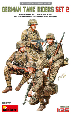 Mini Art 35377 – 1:35 Deutsche Soldaten Mitfahrend Set 2 – Plastik Bausatz Zum Kleben & Bemalen