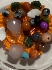 beads for jewelry making Halloween Harvest Czech Glass Beads Mixed