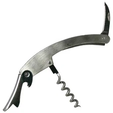 NICE WAITERS STAINLESS STEEL CORKSCREW WINE BOTTLE OPENER ~BRAND NEW ~US SELLER