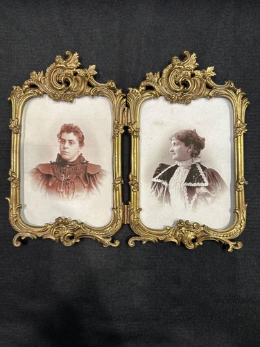 DOUBLE FRENCH FRAME WITH ELEGANT DETAILS EA., FRAME IS 5" X 8 1/4 " - Bild 6 von 10
