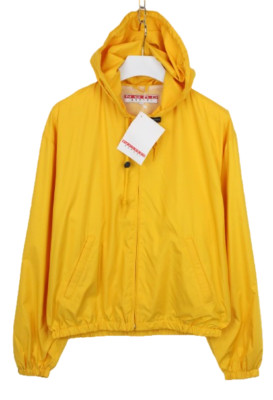 Aspesi Nord Jacke Herren Medium Mit Voller Zip Kapuze Netz Futter Leicht Gelb