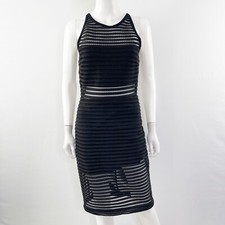 Parker CONNER Black Sleeveless Sheath Dress Size S Neoprene Party