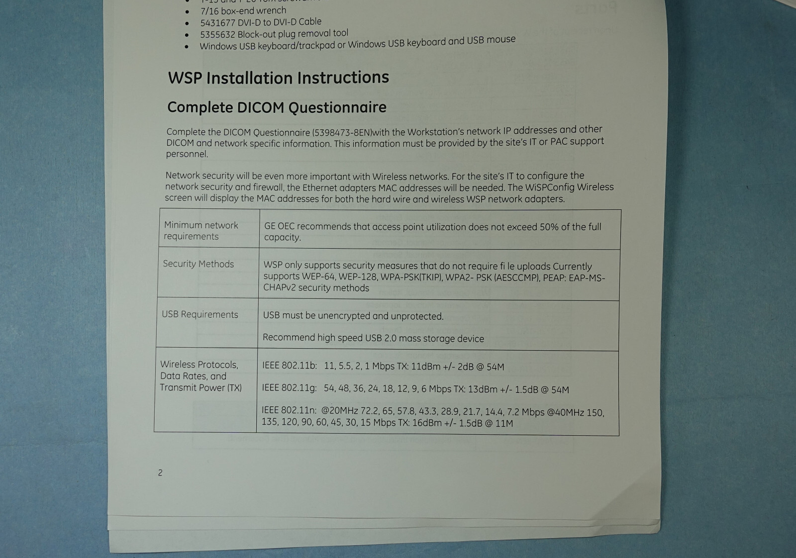 GE/OEC 9900 WiSP Wireless DICOM Hardware Kit, P/N - 5393670-04. NEW/Open Box