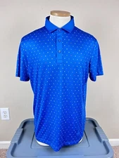 Redvanly Graphic Blue Red White All Over Print Tailored Fit Stretch Men’s Size M