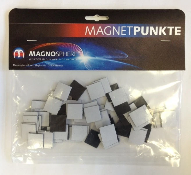 300 Magnetplättchen selbstklebend 20mm x 20mm x 0,9mm - Magnetpunkte - Bild 2 von 2