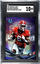 2022 Bowman University Best #36 Kenny McIntosh PURPLE REFRACTOR /250 SGC 10 GEM