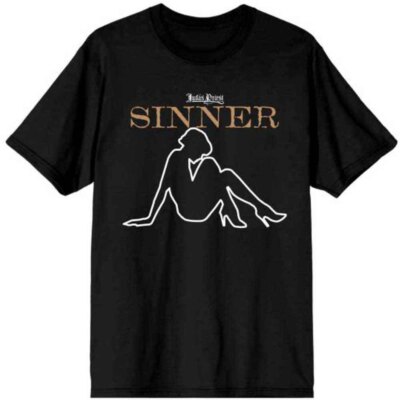 Judas Priest 'Sin After Sin Sinner Slogan Lady' Black T shirt - NEW