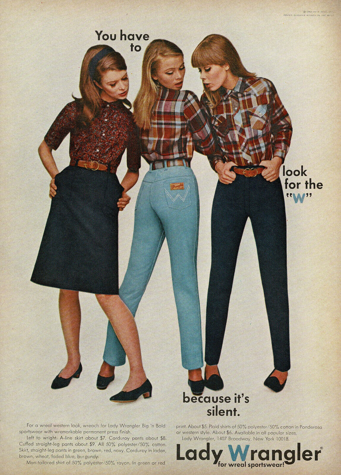 1960s Vintage Lady Wrangler Jeans Western Womens Clothing Fashion Photo  Print Ad | eBay