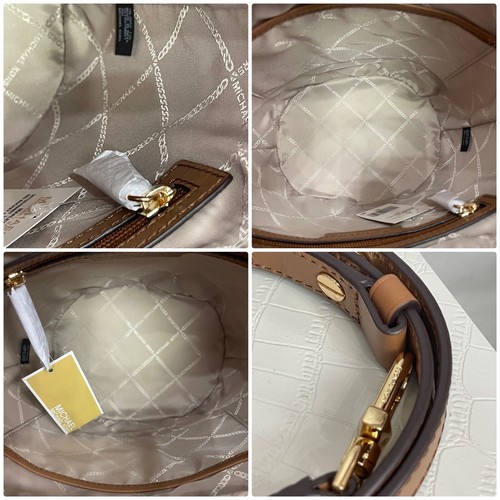 NWT MICHAEL KORS Marley Medium Leather Bucket Messenger Bag Black/multi $328 - Picture 10 of 12