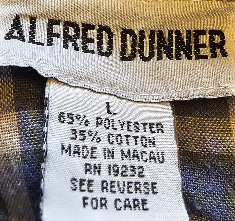 Alfred Dunner Womens Shirt Top Blouse Size L Large Multicolor Floral Plaid - Image 2 of 4