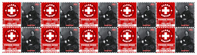 CLARA BARTON 150yrs OF RED CROSS NURSING STRIP OF 10 MINT VIGNETTE STAMPS #2