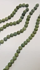 Lava (Olive Green) 15mm Round Beads 16" strand)