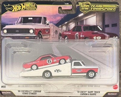 Hot Wheels Premium Transport Chevy '66 Corvair Yenko Stinger & '72