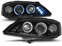 Scheinwerfer Paar Opel Astra G 98-04 Angel Eyes Schwarz