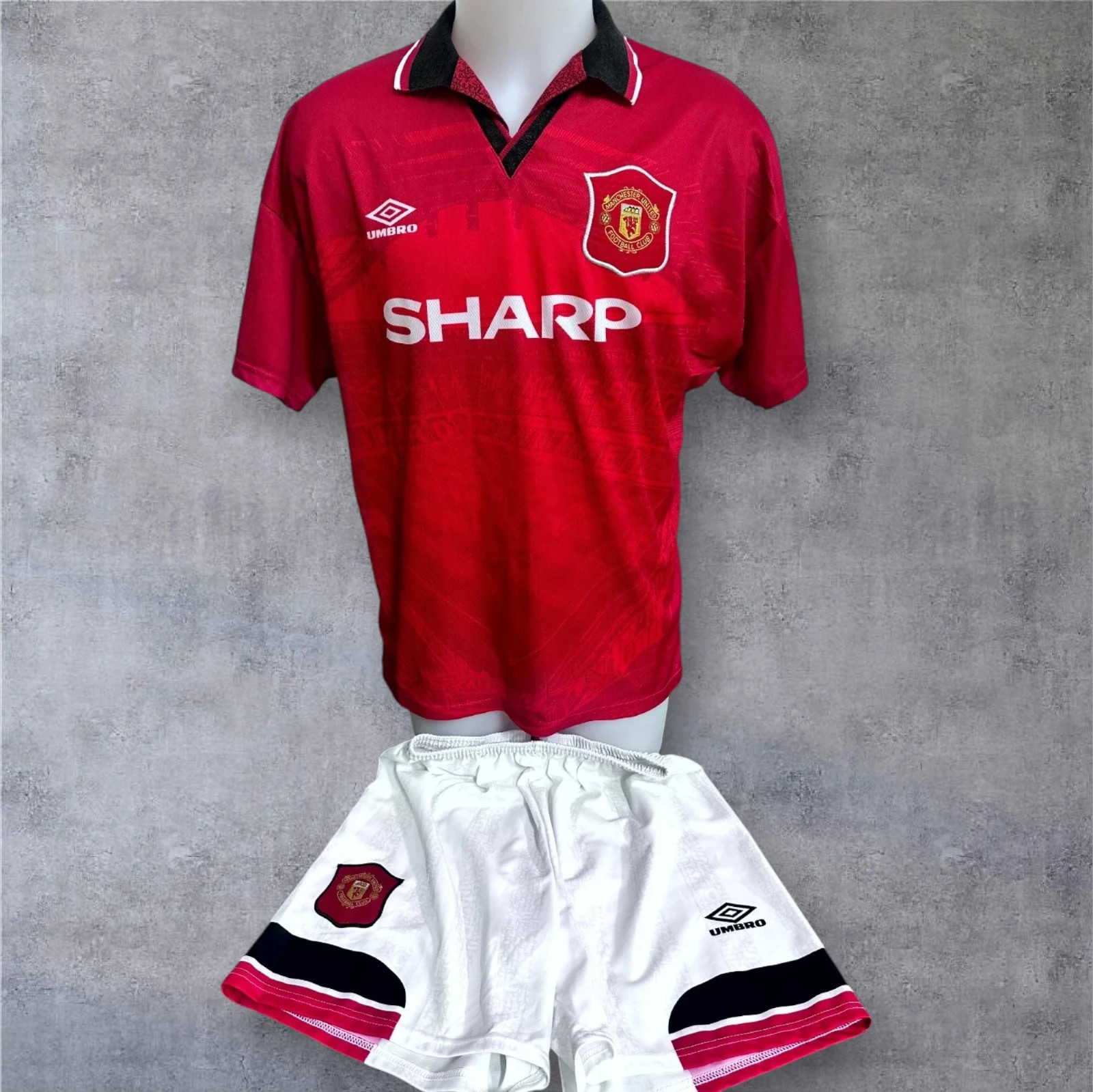 MAGLIA MANCHESTER UNITED NO MATCH WORN ISSUE SHIRT VINTAGE CAMISETA 1994/1996