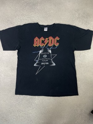 AC/DC Black Ice European Tour 2009 Band T-Shirt Schwarz XL Rock Metal