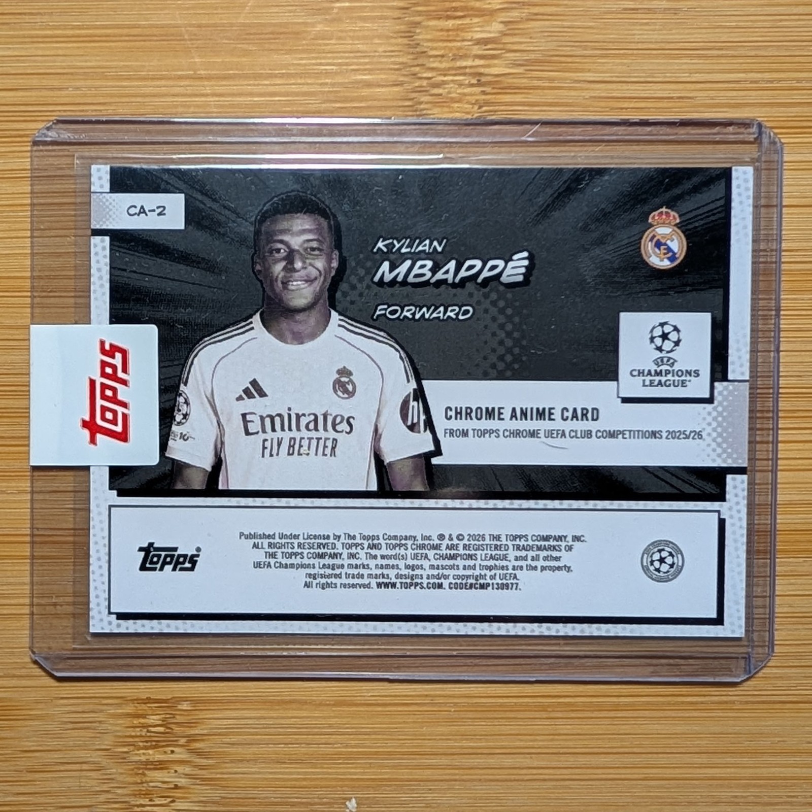 KYLIAN MBAPPE 2025-26 Topps Chrome UEFA Club Competitions ANIME Case Hit SSP view 2