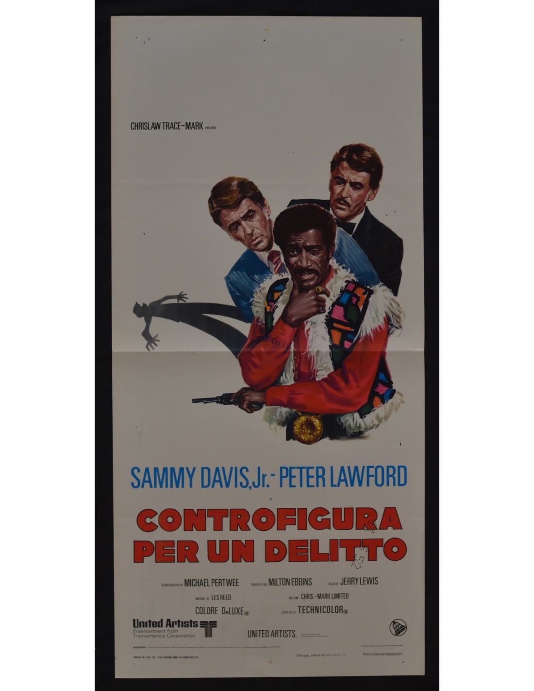 Locandina originale film Controfigura per un delitto (1970) - Regia di Jerry Lewis