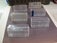 Aurora Vintage HO 1963 1969 Original Short Clam Shell Boxes, Dividers, 6, B