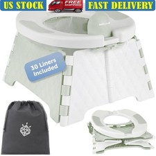 Portable Travel Potty W/ Disposable Liners Carry Bag Kids Emergency Solution New