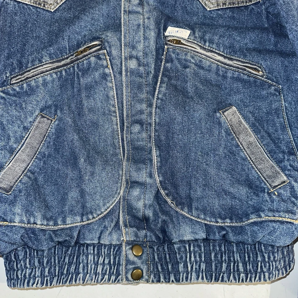 Vintage 80s GUESS Marty McFly Jacket Two Tone Denim Jean Georges Marciano Sz S - Image 4 of 4