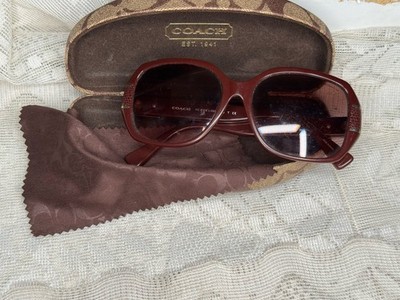 COACH Bryn Sunglasses Burgundy With Case Women