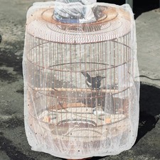 2pcs Bird Cage Cover: Bird Cage Netting Catchers - Mesh Fabric With