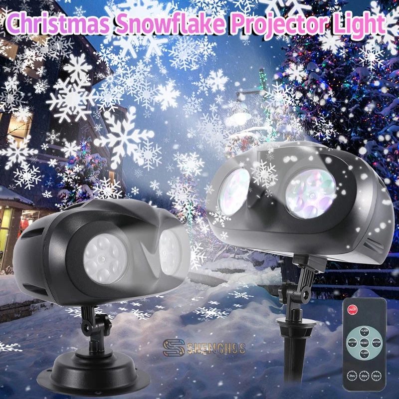 Lámpara Proyector LED Navidad 360° 3D Luz Movimiento Exterior Paisaje Escenario Navidad Foto 3 de 4
