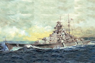 I Love Kit 65701 1:700 Top Grade German Bismarck Battleship Plastic Ship Kit