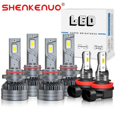 For Mitsubishi Lancer 2008-2017 Combo 6x Upgrade LED Headlight +Fog Light Bulbs
