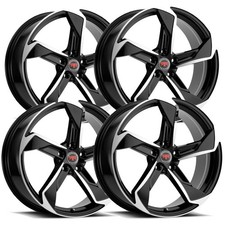 Set Of 4 Revolution Racing R20 20x8 5x4.5 40mm Blackmachined Wheels Rims