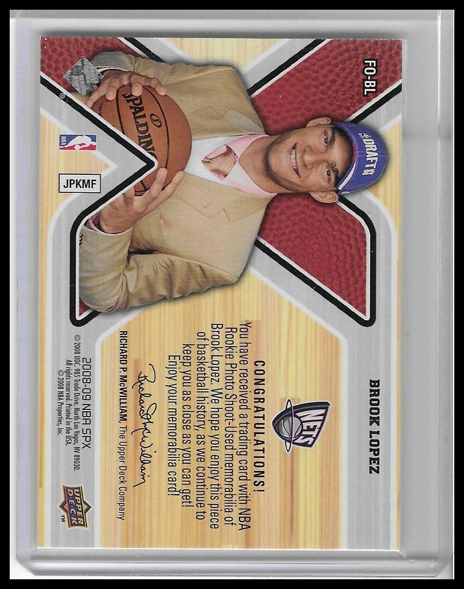 2008-09 SPx #FO-BL Brook Lopez Freshman Orientation thumbnail 2