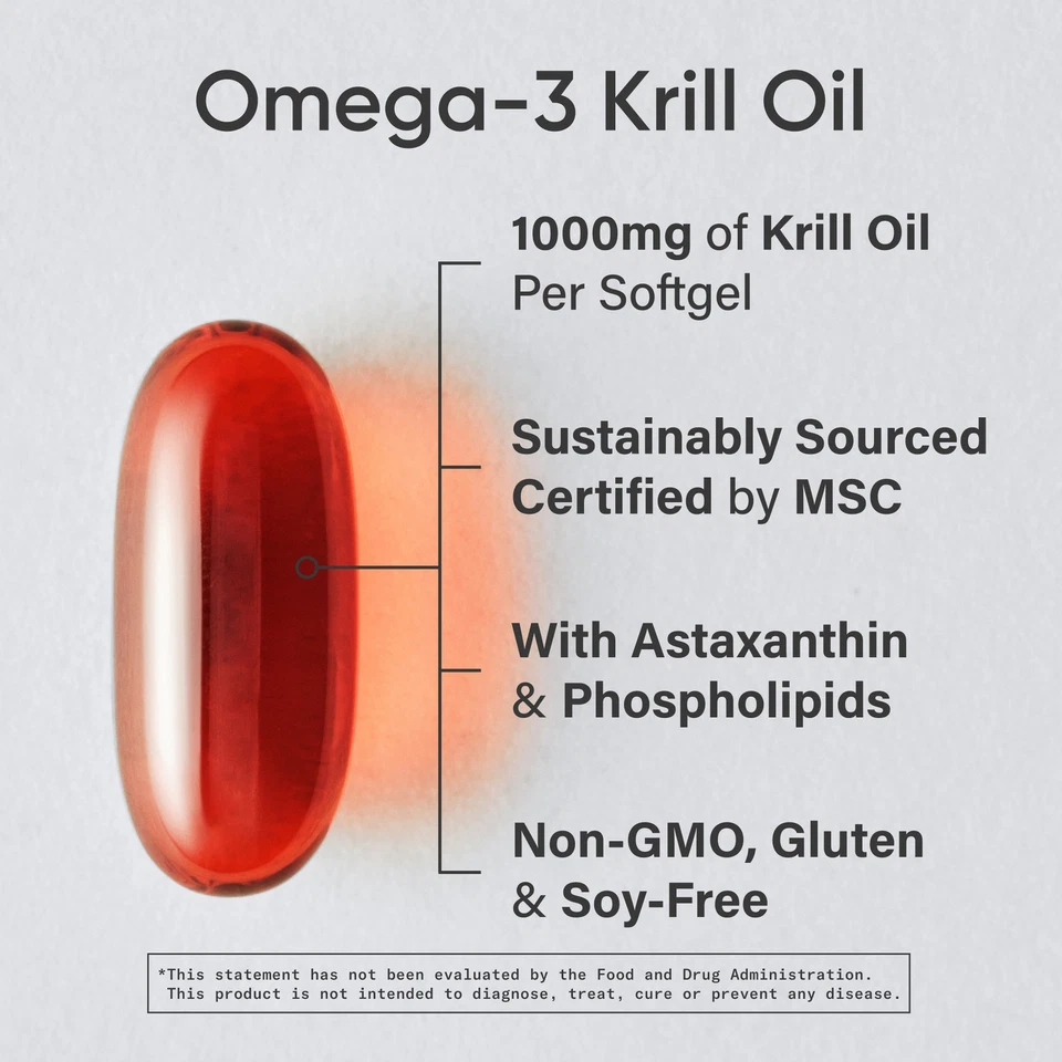 Aceite de Krill 1000mg 30 Cápsulas Blandas con Omega 3, EPA y DHA Superba 2 MSC-C-55162 Foto 2 de 4