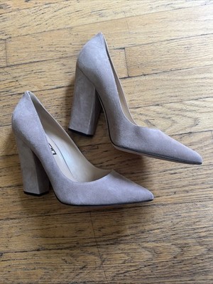 NWOB Sergio Rossi Pale Rose Suede Block Heels/Shoes/Pumps EUR 40/US 8.5-9 $595