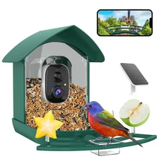 Bird Feeder with Camera,AI Identify Birds Species,FHD WiFi Outdoor Smart Bird...