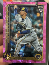 James Meeker Pink Diamante Foil Rookie RC 2025 Topps Update Card #US326 Brewers