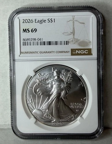 New Listing2026 NGC  $1 American Silver Eagle 1 oz MS 69 uncirculated