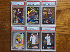 6 x Figurine PSA Panini Calcio: RONALDO, CARVAJAL & MESSI: PSA 9