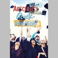 A Abschluss PrüFung GlüCkwunschkarte Mit Umschlag Zum Schulabschluss Bestandene